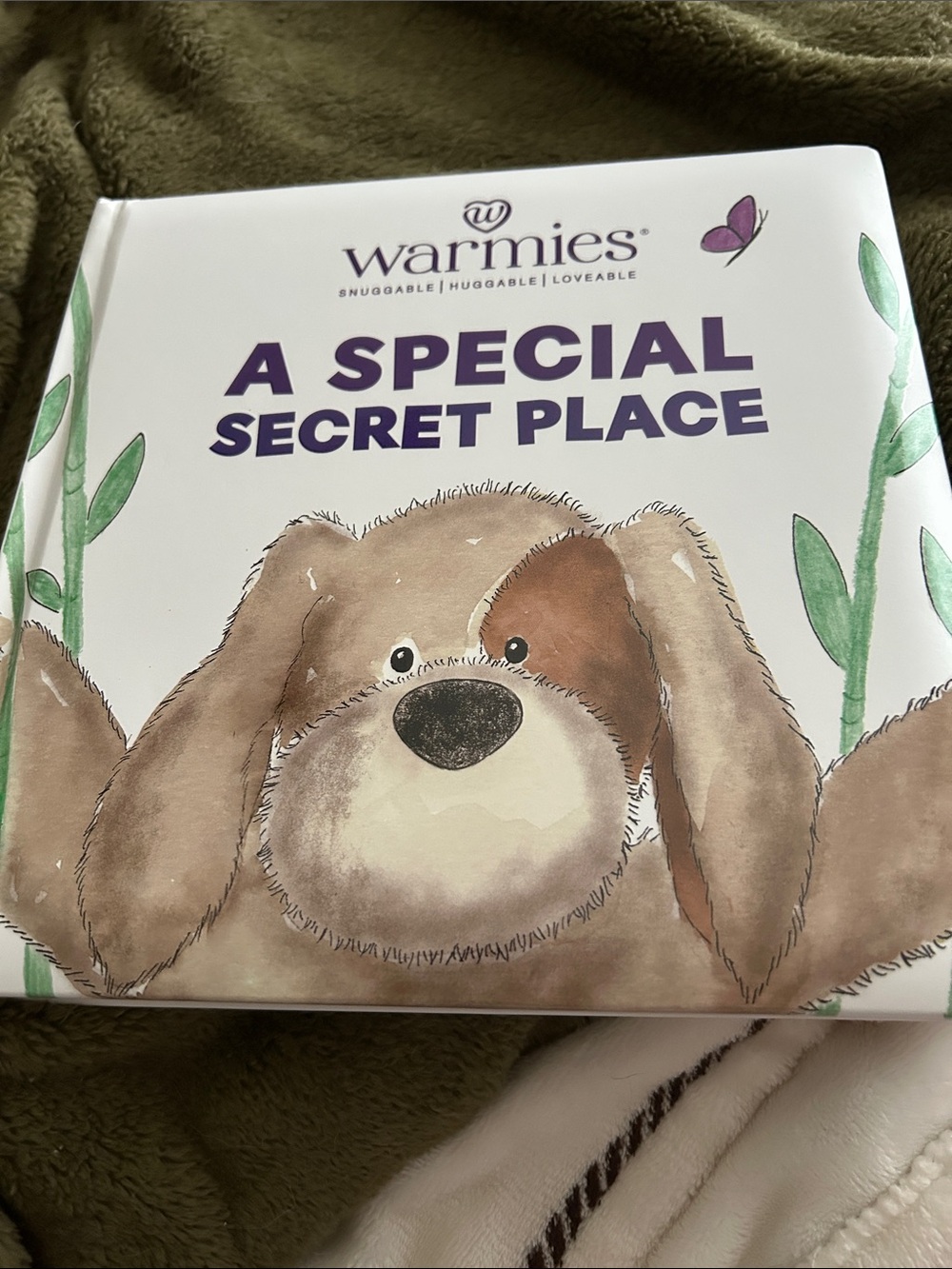 Warmies Plush 'A Special Secret Place' Small Pet Cozy Book in Brown and Purple